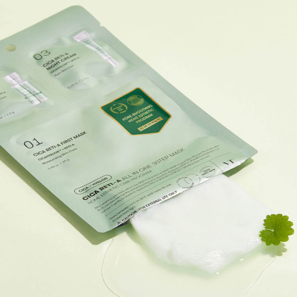 VT COSMETICS Трёхступенчатый набор для сужения пор с ретинолом, 24гр + 1,5гр + 1,5гр