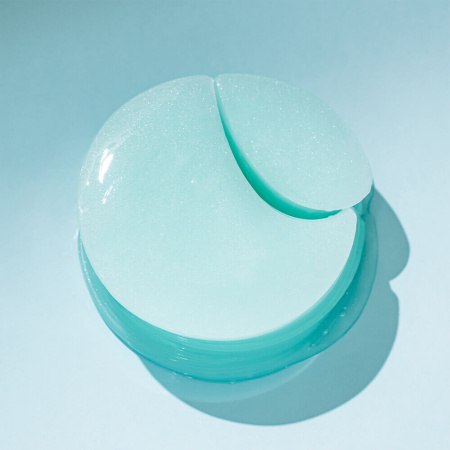 TRIMAY Патчи для век с керамидами, азуленом и аминокислотами, голубые, 30шт. больших + 30шт. лепестков