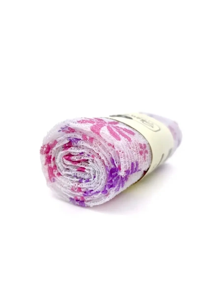 SY Shower Towel Корейская массажная мочалка для тела, пилинг-скраб уход, розовая, 30х90см